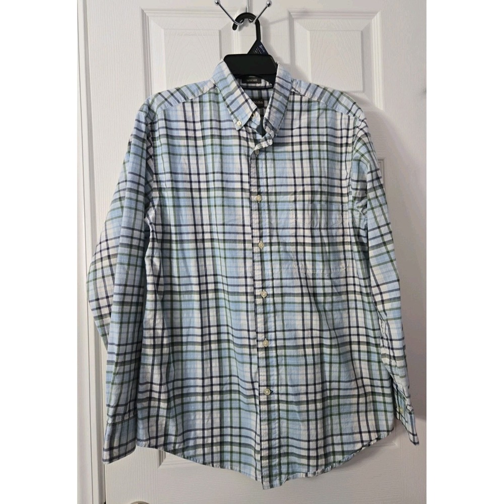 St. Johns Mens Long Sleeve Shirt Size Medium Plaid Super Soft